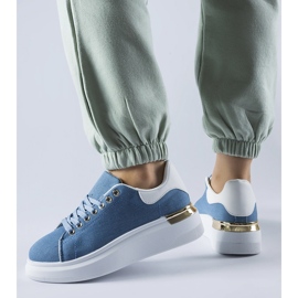 Zapatillas azul marino con plataforma Scuderlando. 2