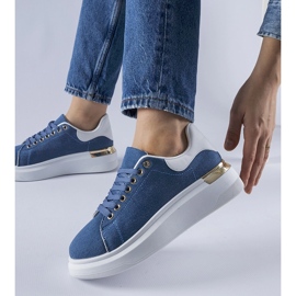 Zapatillas Scuderlando azules con plataforma 1