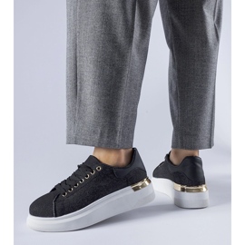 Zapatillas Scuderlando negras con plataforma negro 1
