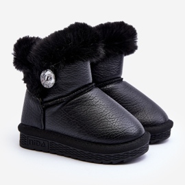 Botas de nieve aislantes con piel Bessie negras negro 2