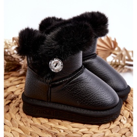 Botas de nieve aislantes con piel Bessie negras negro 4