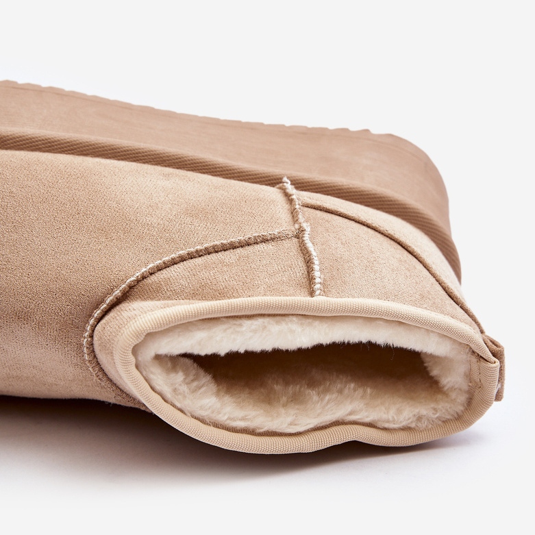 Botas de nieve de mujer Caliksa beige con suela gruesa 1