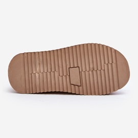 Botas de nieve de mujer Caliksa beige con suela gruesa 4
