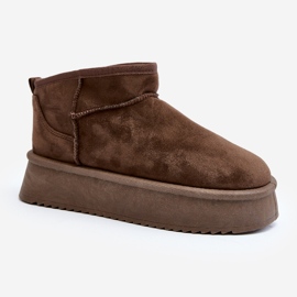 Botas de Nieve de Mujer con Suela Gruesa Caliksa marrón 2