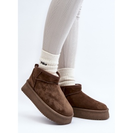 Botas de Nieve de Mujer con Suela Gruesa Caliksa marrón 3