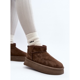 Botas de Nieve de Mujer con Suela Gruesa Caliksa marrón 5