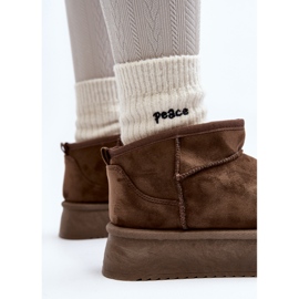 Botas de Nieve de Mujer con Suela Gruesa Caliksa marrón 6
