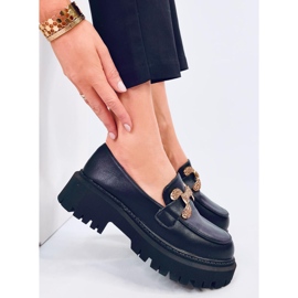 Mocasines plena flor con plataforma Buess Black negro 1