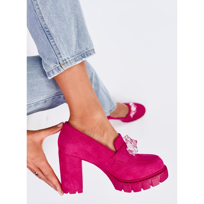 Mocasines Nadine Botines tacón fucsia rosado 2 Mocasines Nadine Botines tacón fucsia rosado 2