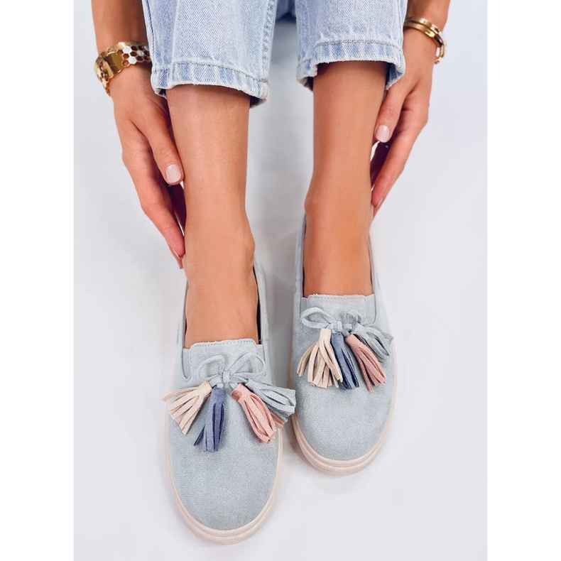 Krauss Mocasines borlas grises azul 1 Krauss Mocasines borlas grises azul 1