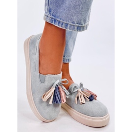Krauss Mocasines borlas grises azul 3