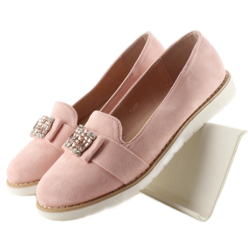 Mocasín Ante Pastel T245 Rosa 1