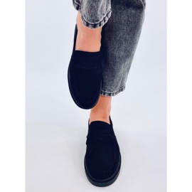 Mocasines de mujer Antye Black de ante negro 3
