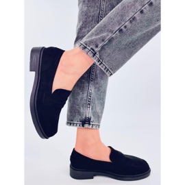 Mocasines de mujer Antye Black de ante negro 4
