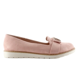 Mocasín Ante Pastel T245 Rosa rosado 4