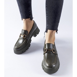 Mocasines verdes con hebilla Cerzeto 2