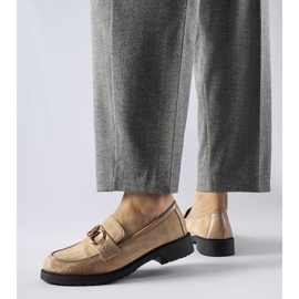 Mocasín beige con hebilla Seggiano 1