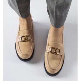 Mocasín beige con hebilla Seggiano 2