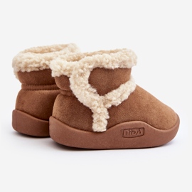 Botas de nieve con velcro para niños Unitia Camel marrón 4