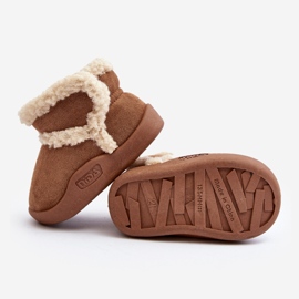 Botas de nieve con velcro para niños Unitia Camel marrón 5
