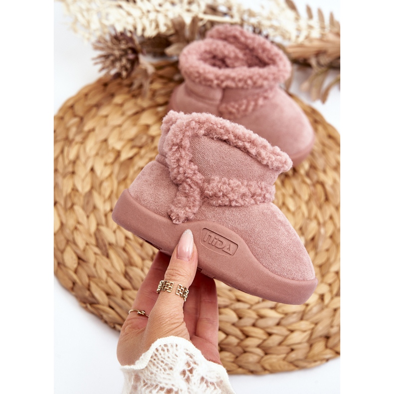 Botas de Nieve Infantiles Velcro Rosa Unitia 2