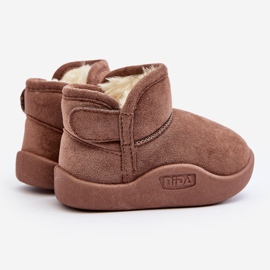 Botas de Nieve de Niño Benigna Marrón con Aislamiento de Pelo 4