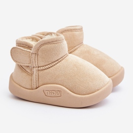 Botas de Nieve Infantil Forradas con Pelo Beige, Benigna 1