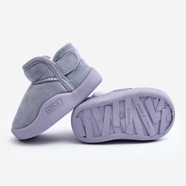 Botas De Nieve Infantil Benigna Azul Con Aislamiento De Pelo 6
