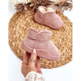 Botas de Nieve Infantil Benigna Rosa Forradas con Pelo rosado 2