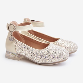 Bailarinas infantiles con purpurina Gold Pardride dorado 1