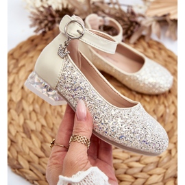 Bailarinas infantiles con purpurina Gold Pardride dorado 2