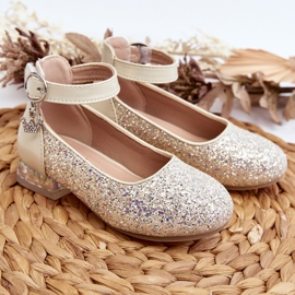 Bailarinas infantiles con purpurina Gold Pardride dorado 3