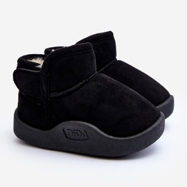 Botas De Nieve Infantil Benigna Negras Con Forro De Pelo negro 1
