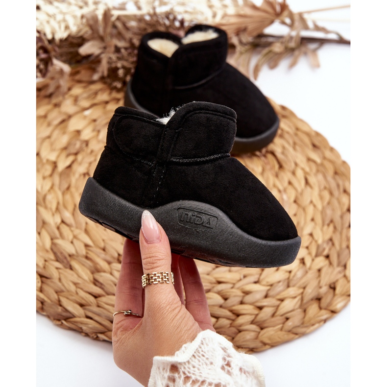 Botas De Nieve Infantil Benigna Negras Con Forro De Pelo negro 2
