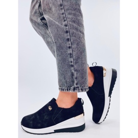Hense Zapatos cuña negros 1