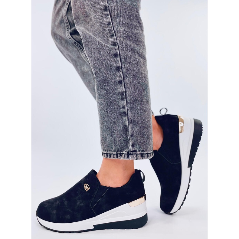 Hense Zapatos cuña negros 1 Hense Zapatos cuña negros 1