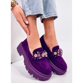 Heidi Mocasines cristal violeta púrpura 1