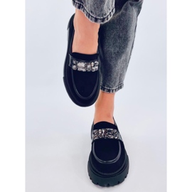 Keters Mocasín plataforma negro piedras 2
