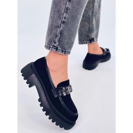 Keters Mocasín plataforma negro piedras 4
