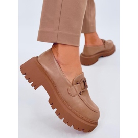 Mocasines con plataforma Elken caqui beige 1