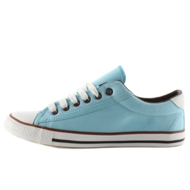 Deportivas de mujer, cara, acabado azul. 1