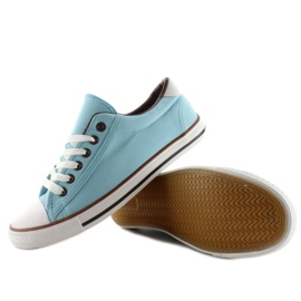 Deportivas de mujer, cara, acabado azul. 3