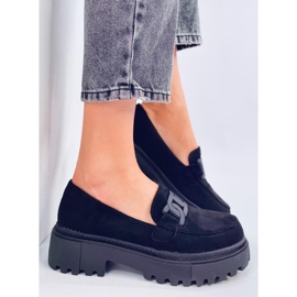 Mocasines plataforma con hebilla Leena Negro 1 Mocasines plataforma con hebilla Leena Negro 1