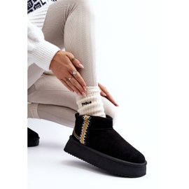 Botas de nieve con plataforma y estampado Udra negro 9