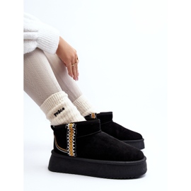 Botas de nieve con plataforma y estampado Udra negro 10