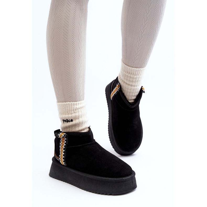 Botas de nieve con plataforma y estampado Udra negro 2