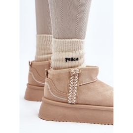 Botas de nieve con plataforma y estampado Udra en beige 2 Botas de nieve con plataforma y estampado Udra en beige 2