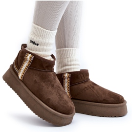 Botas de nieve con plataforma y estampado Udra verde oscuro 10