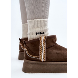 Botas de nieve con plataforma y estampado Udra verde oscuro 7