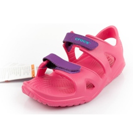 Sandalias Crocs Swiftwater Jr 204988-600 rosado 1